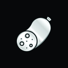 Black Pudding silver plated metallic icon
