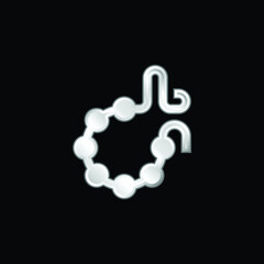 Bracelet silver plated metallic icon