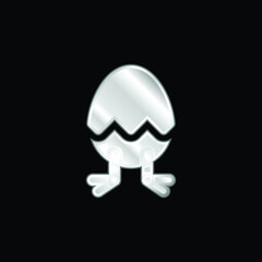 Birth silver plated metallic icon