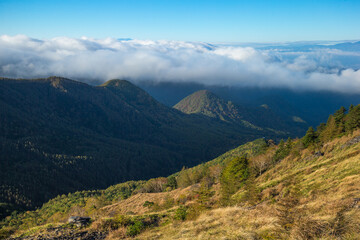 Fototapeta premium 青空と雲海と山の風景