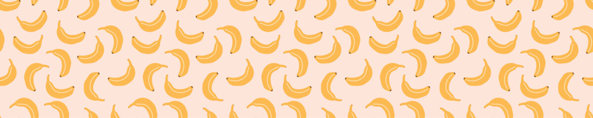 Pink seamless pattern with bananas