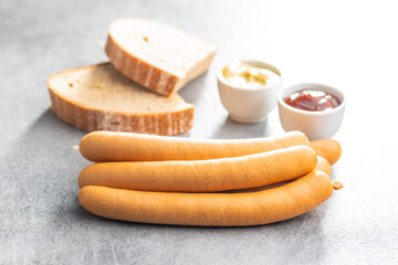 Smoked frankfurter sausages