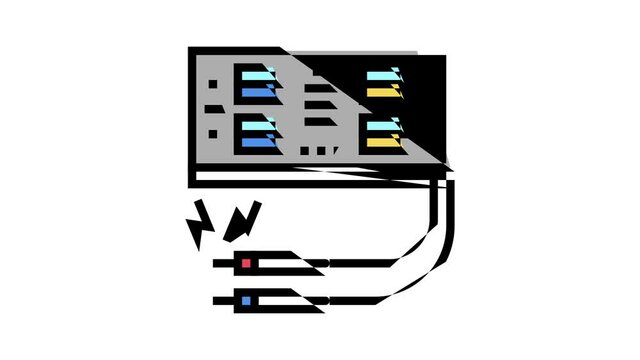 electrosurgery hospital electronic equipment animated color icon. electrosurgery hospital electronic equipment sign. isolated on white background