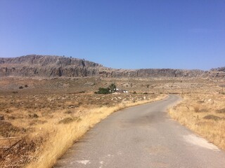 empty road in the desert