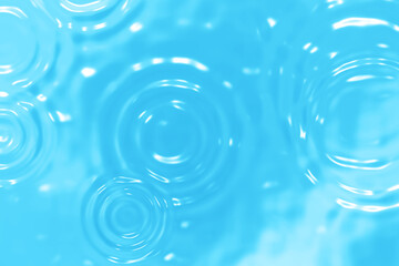 Circles on water top view radial pattern on liquid