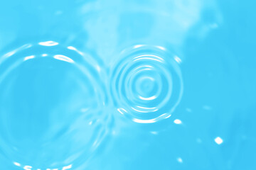 Naklejka na ściany i meble Circles on water top view radial pattern on liquid