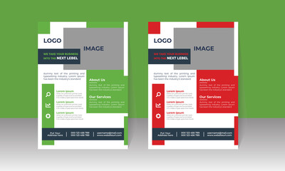 New Corporate Business Flyer Design, Travel Brochure Design, Real State A4 Template, Vector Illustration