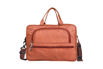 Men's accessories with brown, Black, Dark brown leather bags on White background | Isolated Bag