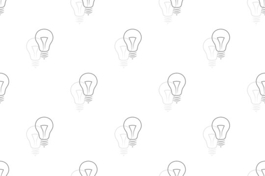 Background on the theme of light bulbs and lighting.Seamless pattern From the silhouette of light bulbs. © Zuev Ali