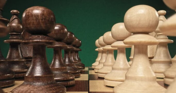 Macro of chess game as macro view landscape