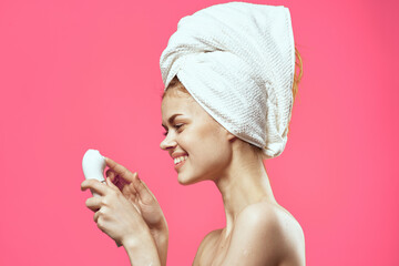 pretty woman with bare shoulders clear skin dermatology spa treatments