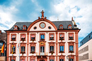 Fototapeta premium Street view of downtown Meersburg, Germany