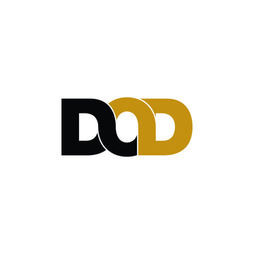 DOD letter monogram logo design vector