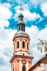Fototapeta premium Antique building view in Old Town Meersburg, Germany