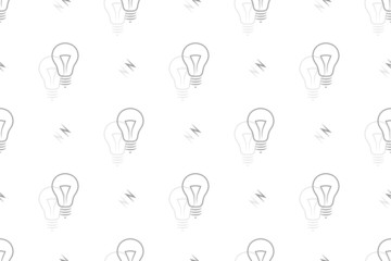Background on the theme of light bulbs and lighting.Seamless pattern From the silhouette of light bulbs.