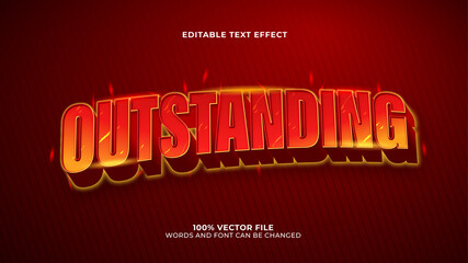 editable text effect 3d hot and flame style. illustrator eps vector file. editable word and font