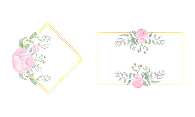 Beautiful Watercolor Floral  Design Template Premium Vector