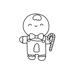 Christmas gingerbread outline