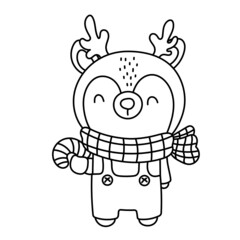 Christmas reindeer outline