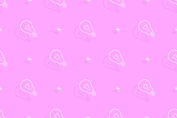 Background on the theme of light bulbs and lighting.Seamless pattern From the silhouette of light bulbs.