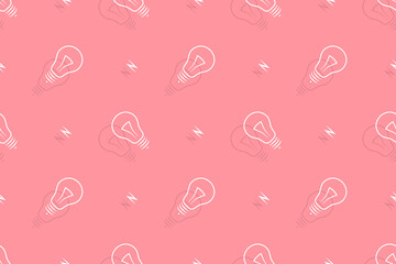 Background on the theme of light bulbs and lighting.Seamless pattern From the silhouette of light bulbs.