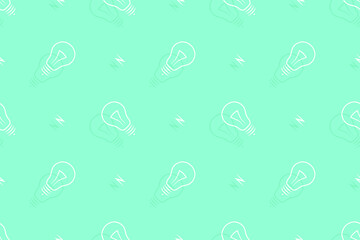Background on the theme of light bulbs and lighting.Seamless pattern From the silhouette of light bulbs.