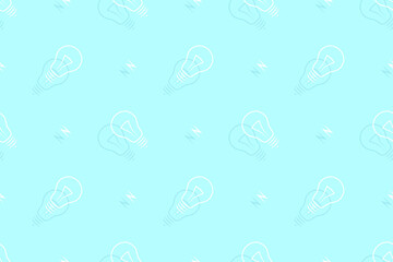 Background on the theme of light bulbs and lighting.Seamless pattern From the silhouette of light bulbs.