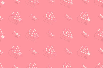 Background on the theme of light bulbs and lighting.Seamless pattern From the silhouette of light bulbs.