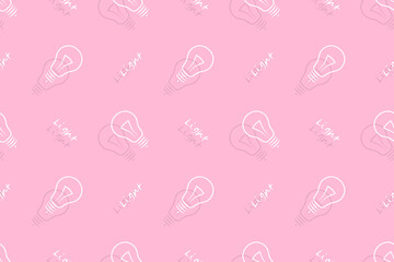 Background on the theme of light bulbs and lighting.Seamless pattern From the silhouette of light bulbs.
