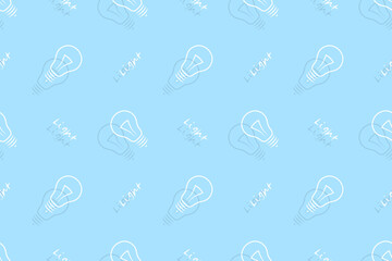 Background on the theme of light bulbs and lighting.Seamless pattern From the silhouette of light bulbs.