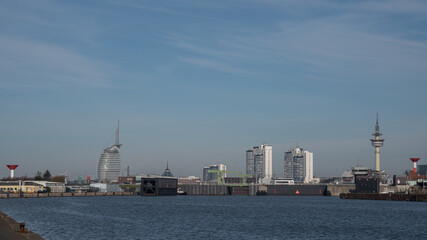 Fototapeta na wymiar Skyline Bremerhaven