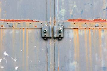 surface texture of rust and peelling paint on metal