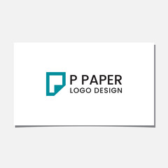 P PAPER LOGO DESIGN VECTOR