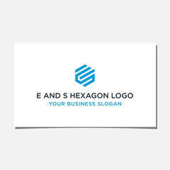 ES INITIAL LOGO DESIGN VECTOR