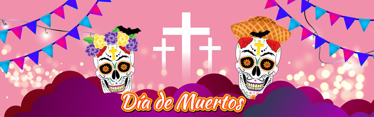 vector illustration for day of the dead.