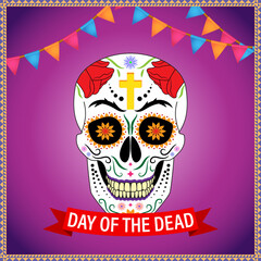 vector illustration for day of the dead.