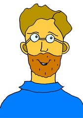 portrait of a man face, vector, illustration, cartoon, head, people, hair, person, character, sketch, drawing, guy, smile, style, expression, comic, art