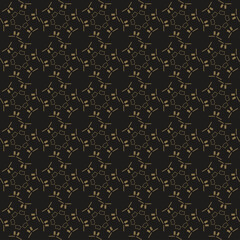 Abstract background pattern with geometric elements on black background. Seamless background for wallpaper, textures. Vector illustration.