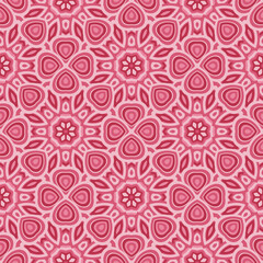 Vector seamless background. Endless colorful texture. Use for wallpaper, textile, book cover, clothes. In pink and red colors