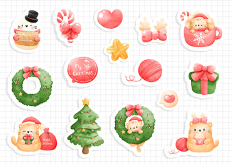 Christmas baby sticker, planner and scrapbook.