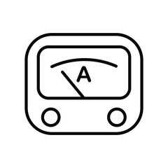 Physics icon vector. ammeter illustration sign. measurements symbol. science logo.