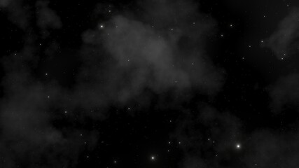 Night starry sky, a beautiful space with a nebula. Abstract background with stars, space.