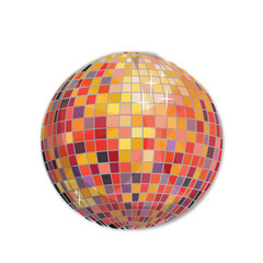 Disco ball on a white background