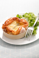 cheese fondue and fresh salad