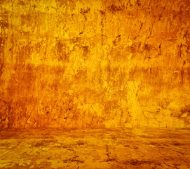 empty orange interior