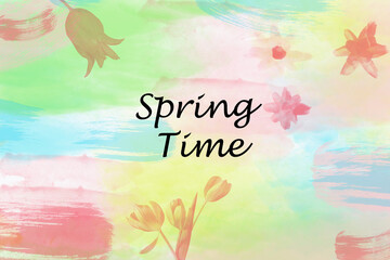 Spring time message background design