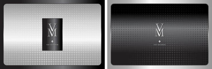 Set of VIP platinum membership card templatesin modern style. For luxury clubs, boutiques, salons, casinos and other premium establishments. Vector, can be used for web and print.
