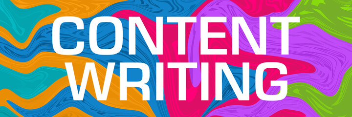 Content Writing Colorful Bright Waves Background Text 