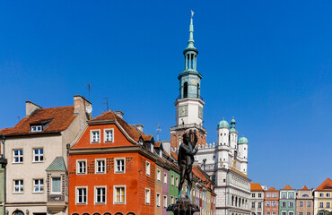 view of the Poznan Old Town Ring ands Square in the historic city center