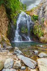 Fototapeta na wymiar Termal Sudusen waterfall view in Yalova